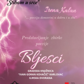 Promocija zbirke pjesama o Domovinskom ratu „Bljesci“ Irene Kalan