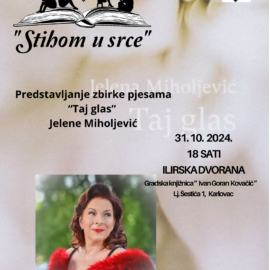 Predstavljanje zbirke “Taj glas” Jelene Miholjević