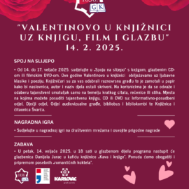 „Valentinovo u knjižnici uz knjigu, film i glazbu“