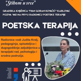 Poetska terapija u okviru Kluba ljubitelja poezije „Stihom u srce“