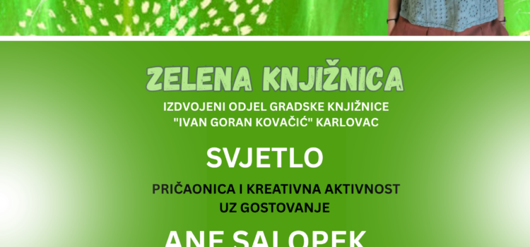 Gostovanje Ane Salopek u Zelenoj knjižnici