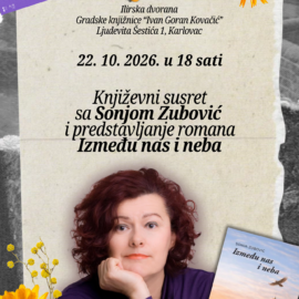 Predstavljanje romana “Između nas i neba” Sonje Zubović