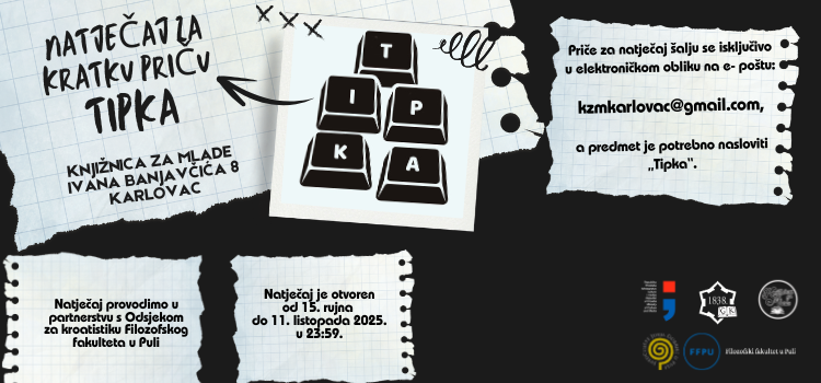 Natječaj za kratku priču za mlade do 30 godina TIPKA