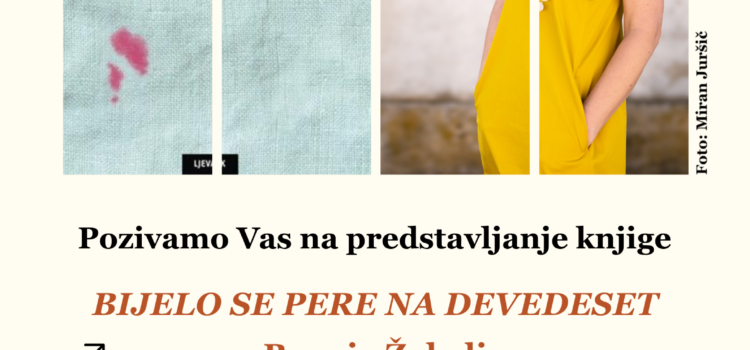 Književna večer i predstavljanje romana „Bijelo se pere na devedeset“ Bronje Žakelj